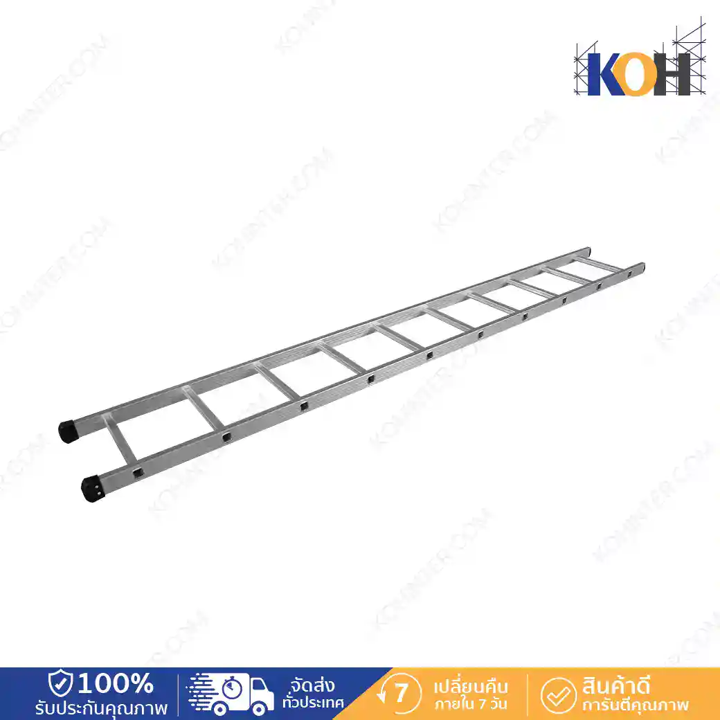 081-E01-03906000 - บันไดอลูมิเนียม (ขั้นเหลี่ยม) Aluminium Ladder 390x6000 (ขั้นบันไดสี่เหลี่ยม) - Image 1