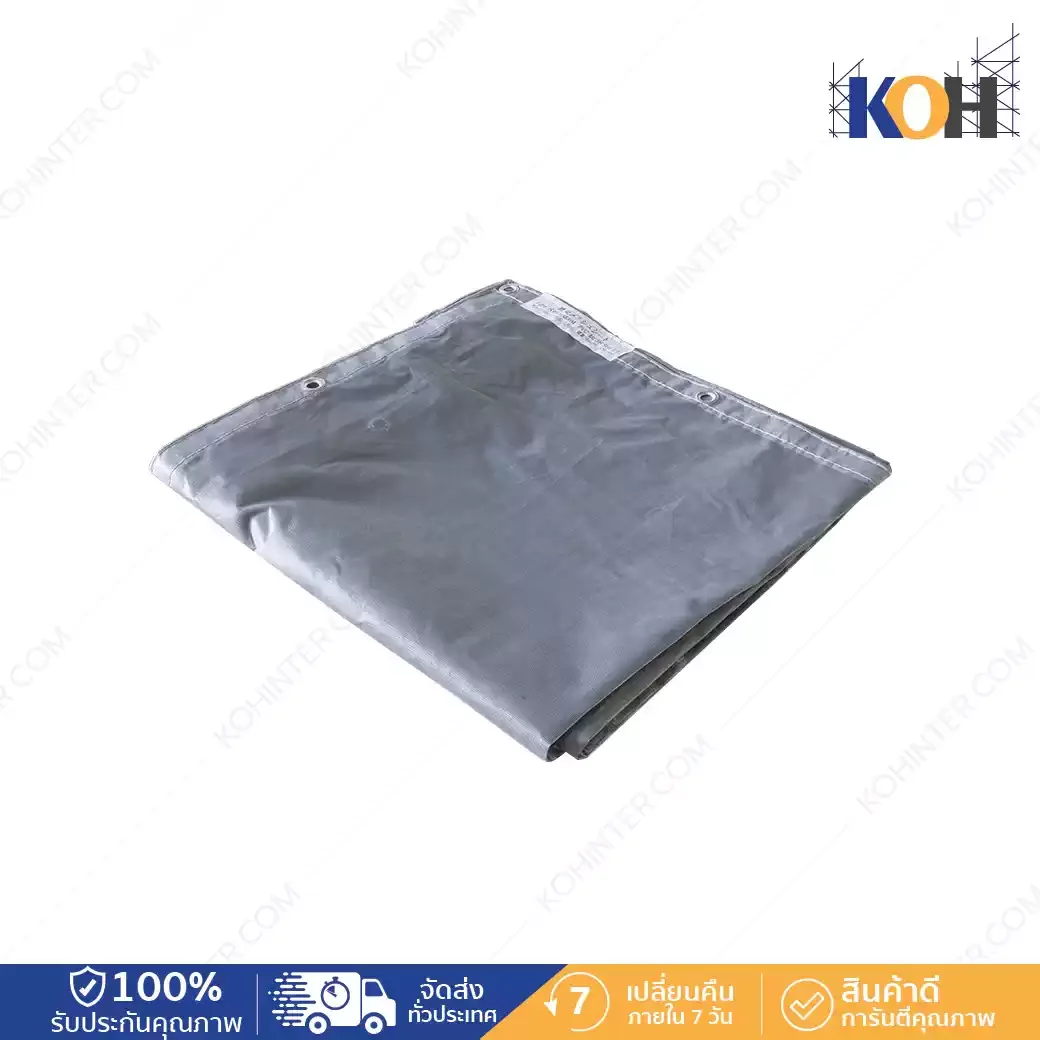 090-B01-37001000-PVC-Mesh-sheet-370-gram-สีเทา18x51 PVC Mesh sheet 370 gram สีเทา(1.8x5.1) (Fire Retardant Label) - Image 1