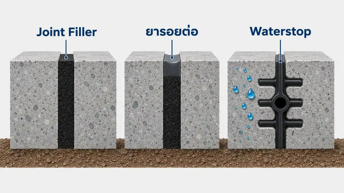 วัสดุอุดรอยต่อคอนกรีต Joint Filler และ Waterstop